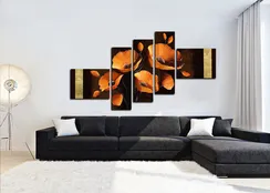 Модульная картина "Взрывные маки"