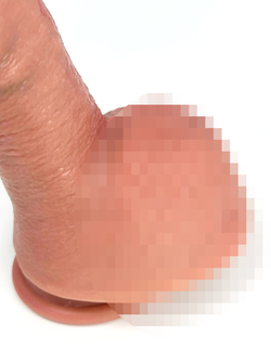 Фаллоимитатор на присоске с мошонкой №44 SGAN 5X19.5, телесный (14,5 рабочая длина)