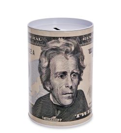 BX-221/3 Металлическая копилка «20 Долларов» 13,5см