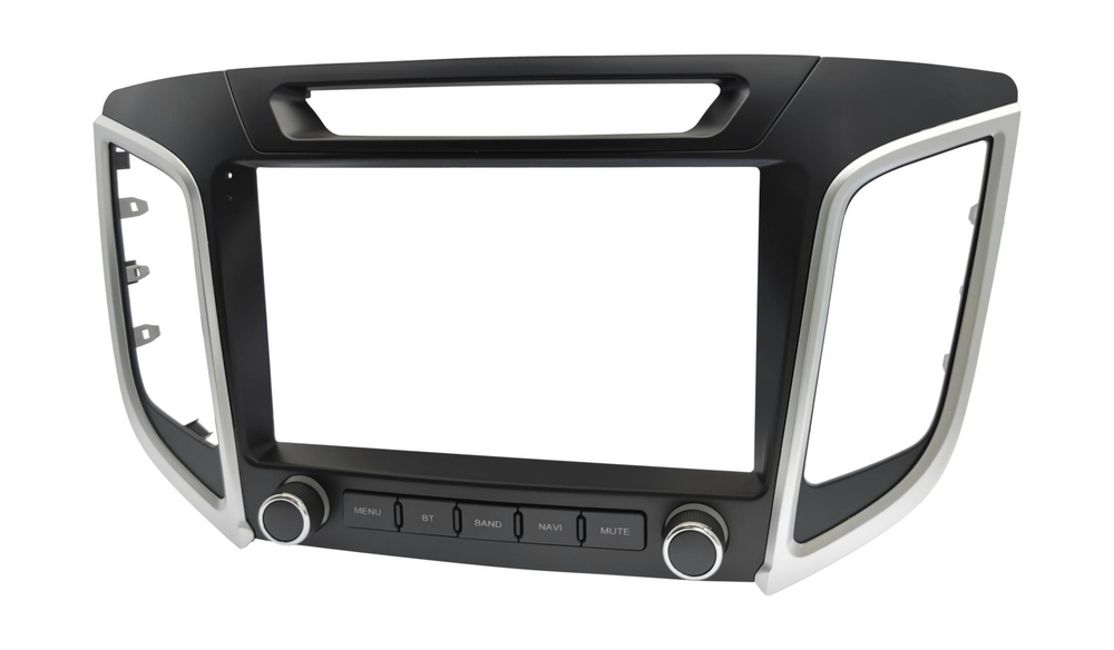 Комплект рамки с разъёмами 9" Hyundai Creta 1 2016-2021 кнопки крутилки(без штатной КЗВ) - Car-Smart 8004K