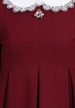 Бордовое платье с кружевом AMADEO