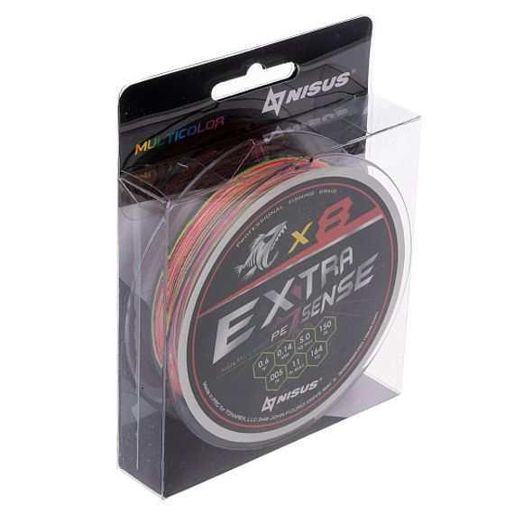 Шнур Extrasense X8 PE Multicolor 150m 0.6/11LB 0.14mm (N-ES-X8-0.6/11LB) NISUS