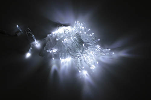 LED-PLS-100-10M-240V-W/C-W/O, белая/прозр. провод, соединяемая (без силового шнура) С КОЛПАЧКОМ