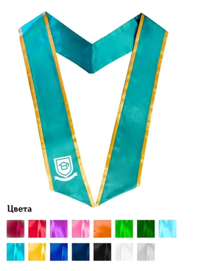 Галстук шарф с логотипом наклейкой