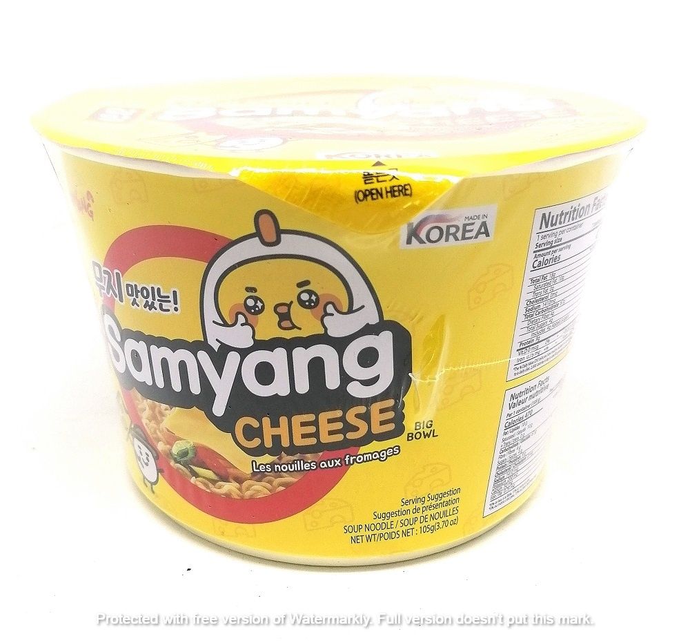 Корейская пшеничная лапша со вкусом сыра Samyang Cheese big bowl, 105 гр.