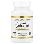 California Gold Nutrition, органический гриб трутовик разноцветный, 60 растительных капсул (0,5 г в 1 капсуле)