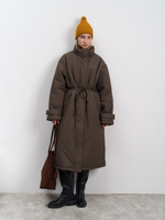 Пальто женское демисезонное "Ливерпуль" коричневый