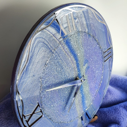 Часы настенные ручной работы из эпоксидной смолы, диаметр 40 см, подарок, декор