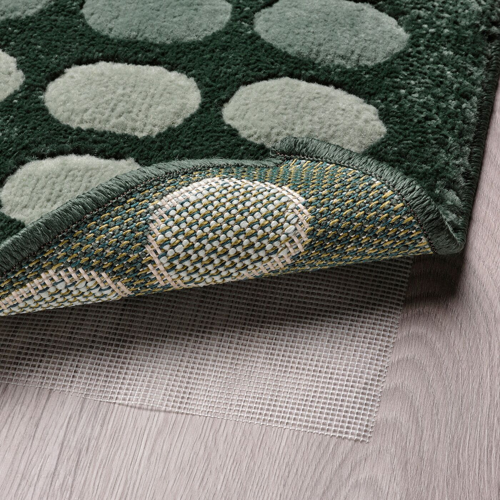 Придверный коврик IKEA TUNNELBANA (ТУННЕЛЬБАНА), Темно-Зеленый, 40х60 см