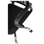 Кресло оператора Helmi HL-M95 R (695) "Airy", СН, спинка сетка черная/сиденье ткань TW черная, пиастра