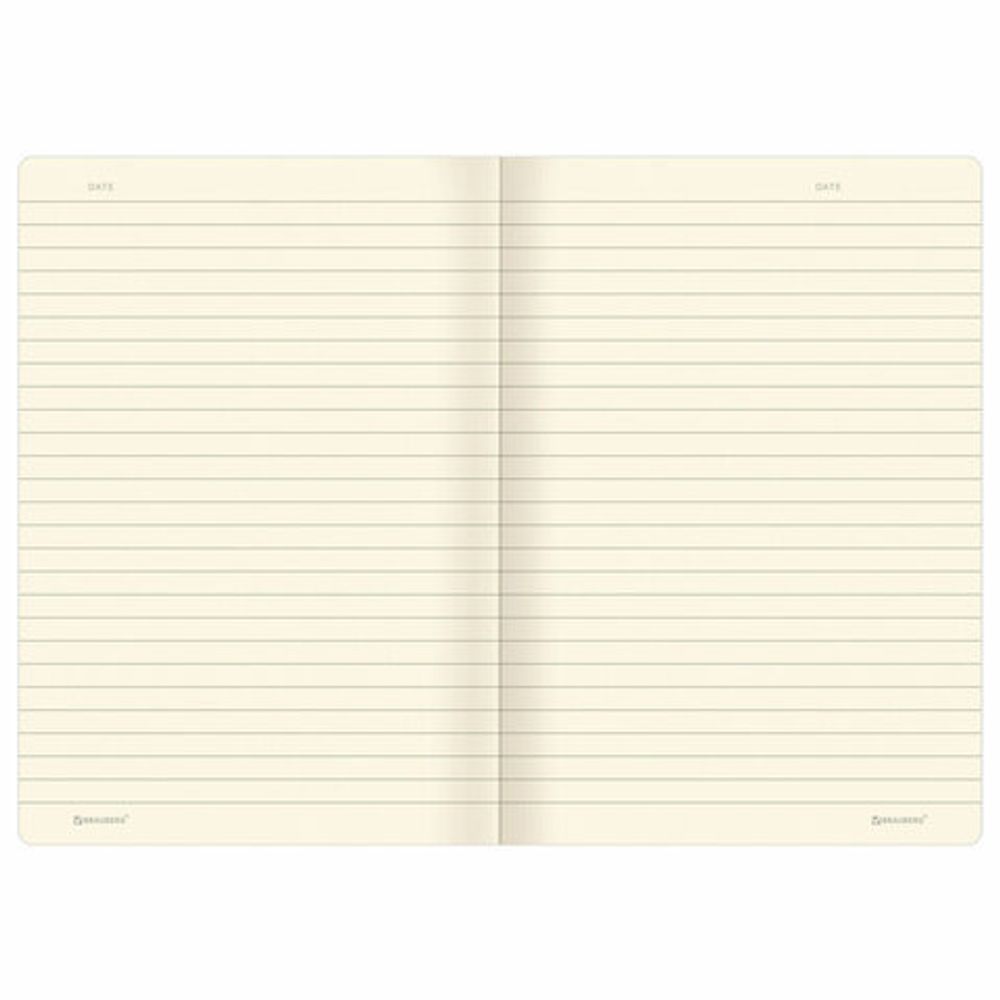 Тетрадь 60 л. в линию обложка гладкий кожзам, сшивка, B5 (179х250мм), КОРИЧНЕВЫЙ, BRAUBERG VIVA, 403901