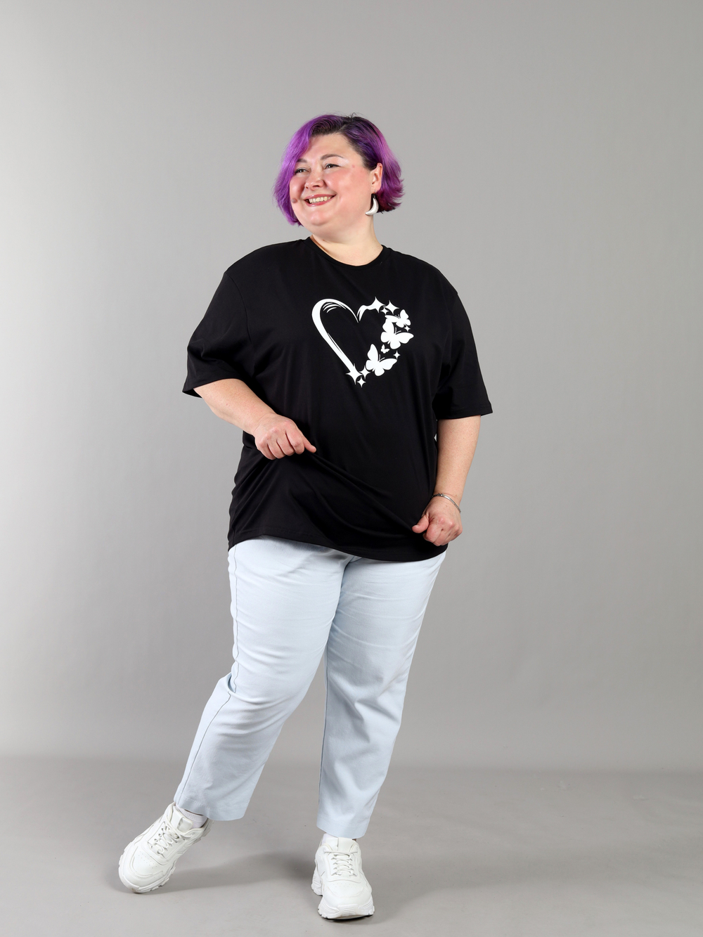 Футболка оверсайз с принтом длинная6