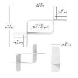 Полка настенная Montage, белая