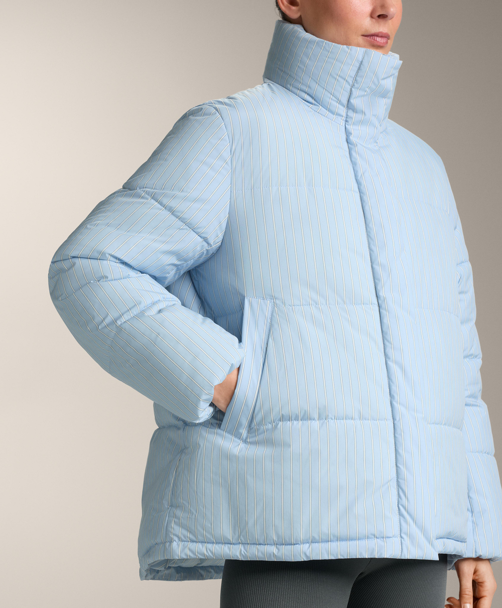 Oysho Утепленная водоотталкивающая куртка Primaloft®, голубой