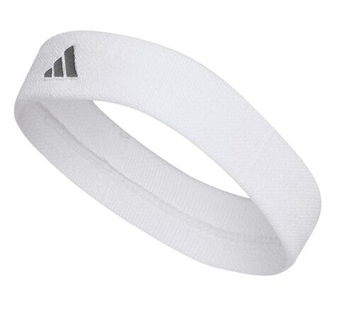 Повязка на голову теннисная Adidas Tennis Headband - white/iron metallic