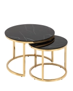 Комплект журнальных столов (2шт) Stool Group СЕЛЕНА EET-131-2S-TG black