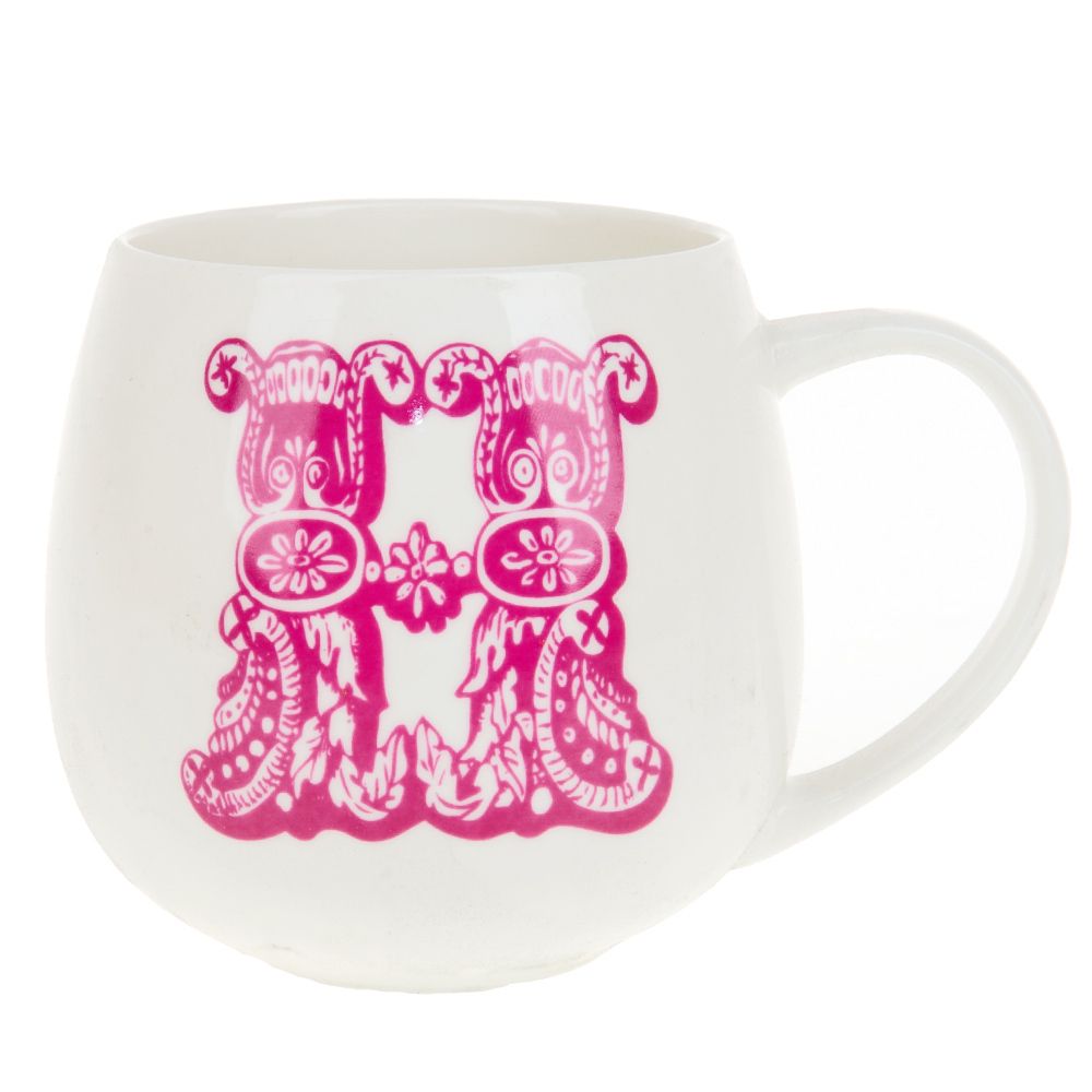 Кружка фарфоровая "Алфавит" v=400мл. (12видов) (min6) (транспортная упаковка)