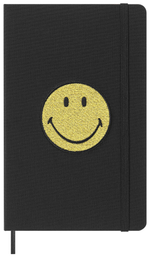 Блокнот А5 Moleskine LE SMILEY (LESMILEYNTBKCLT) 13х21 см, 176 стр. в линейку, черный в подарочной коробке