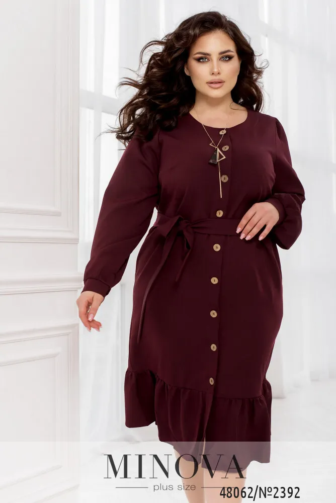 Платье 2392-бордо Minova