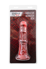 Вибратор Black&Red Monster Rex красный 24,5 см