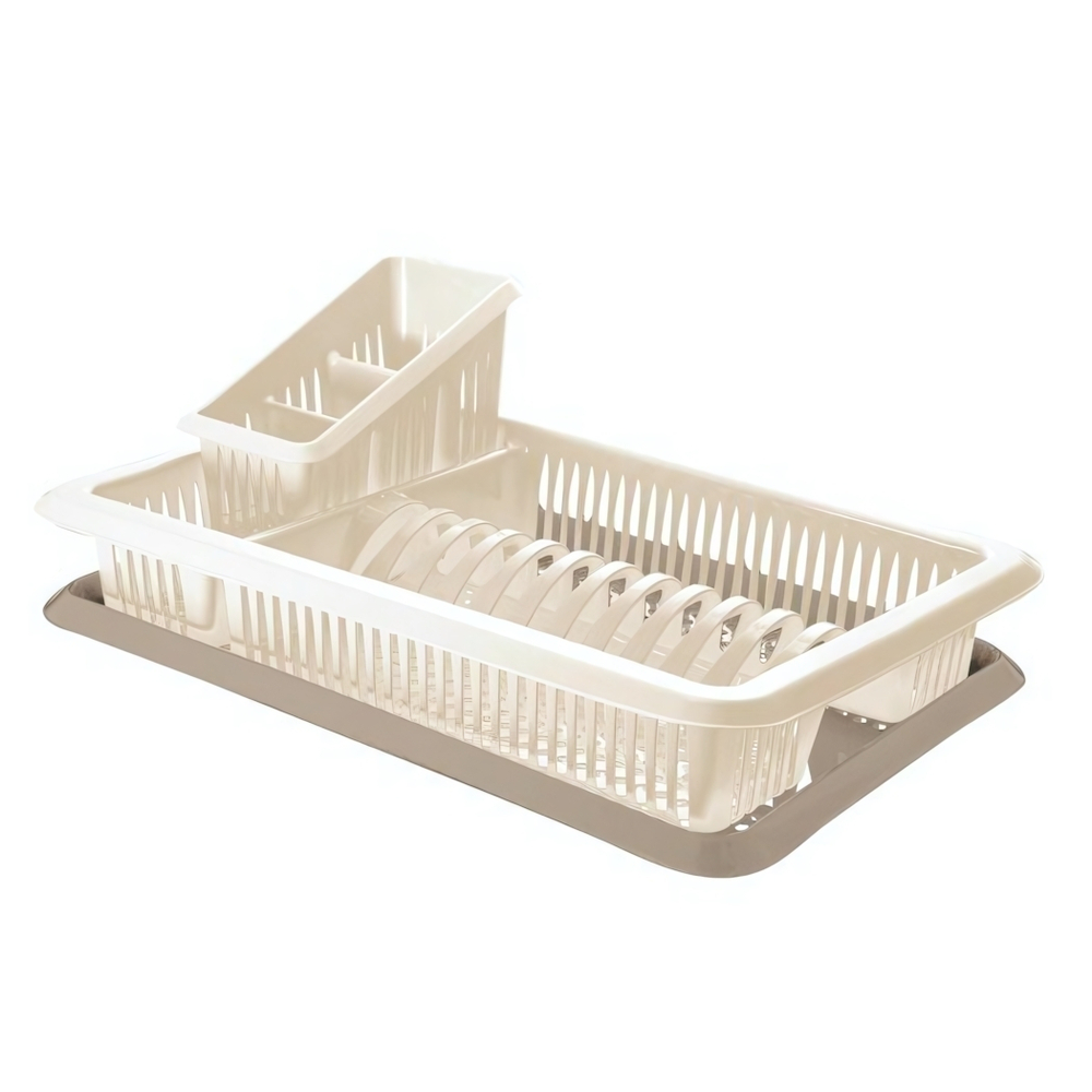 Сушилка для посуды Sugar&Spice 1-ярусная с сушилкой для столовых приборов 48х31х17см шампань