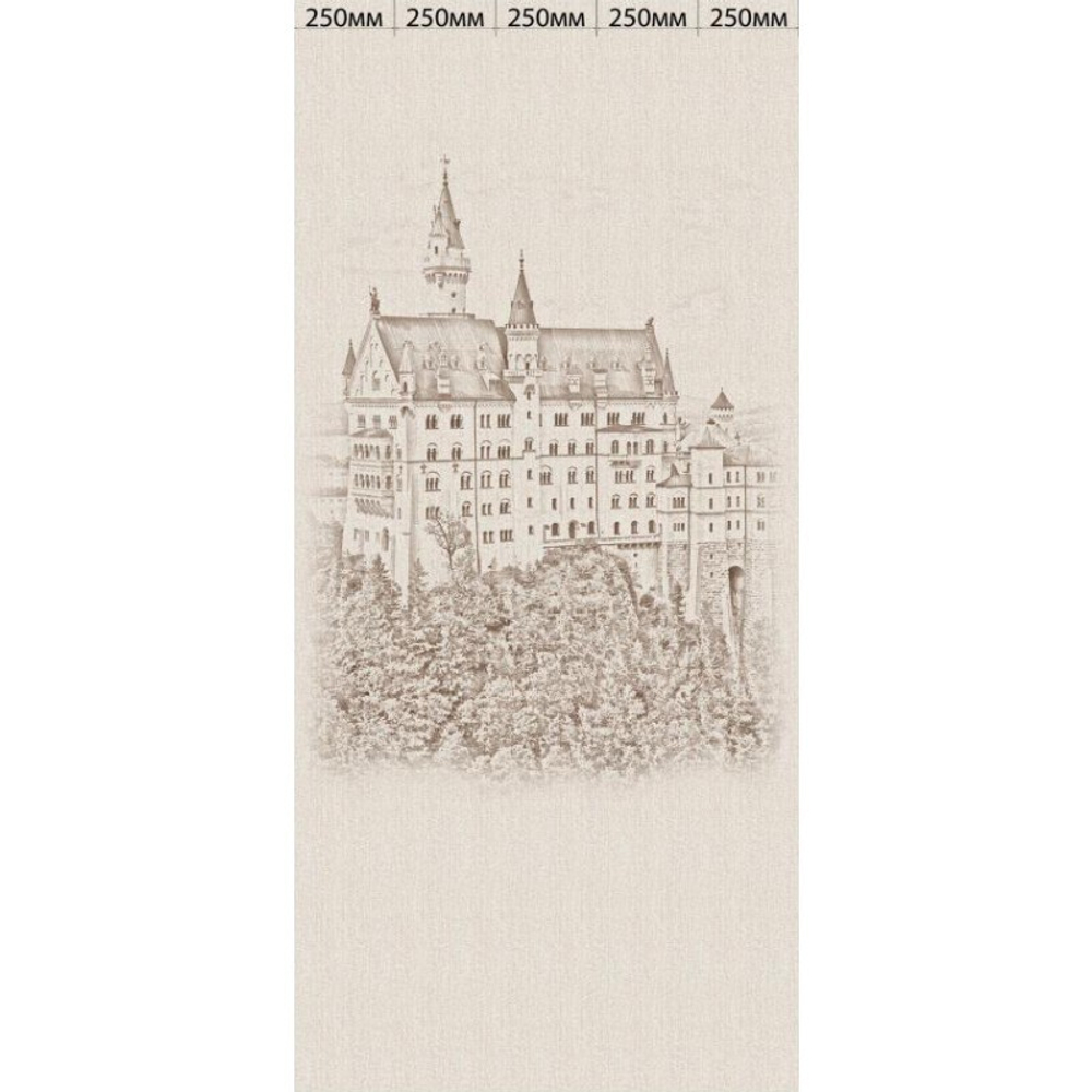 Ламинированная панель ПВХ ВЕК с цифровой печатью Травертино Бежевый - Бавария 2700х250мм