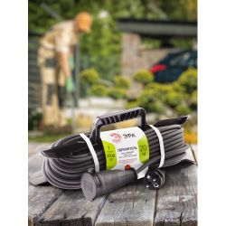 Удлинитель силовой ЭРА UFx-1e-3x2,5-20m-IP44(KG) на рамке с заземлением 1 розетка 20 м КГ 3х2,5мм2 | Электротовары