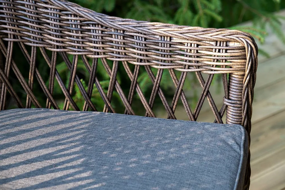 "Сицилия" обеденная группа плетеная, цвет коричневый