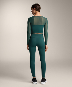 Oysho Топ Comfortlux с длинным рукавом из сетки, бутылочный