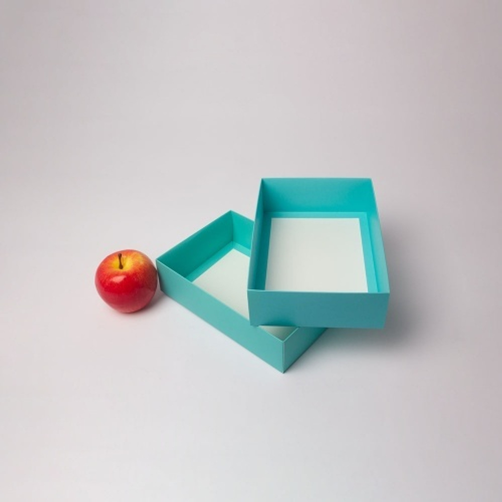 Коробка крышка-дно 21x6x15, тиффани, картон