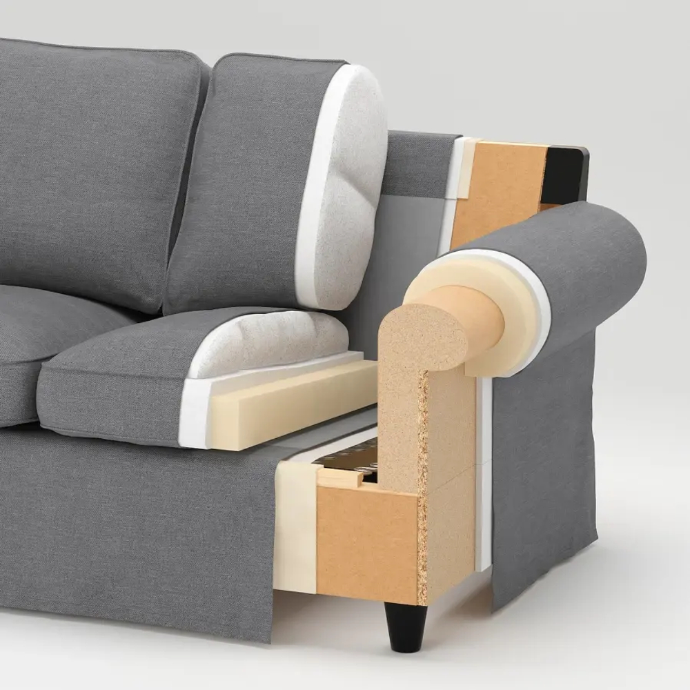Угловой диван - IKEA EKTORP/ЭКТОРП ИКЕА, синий