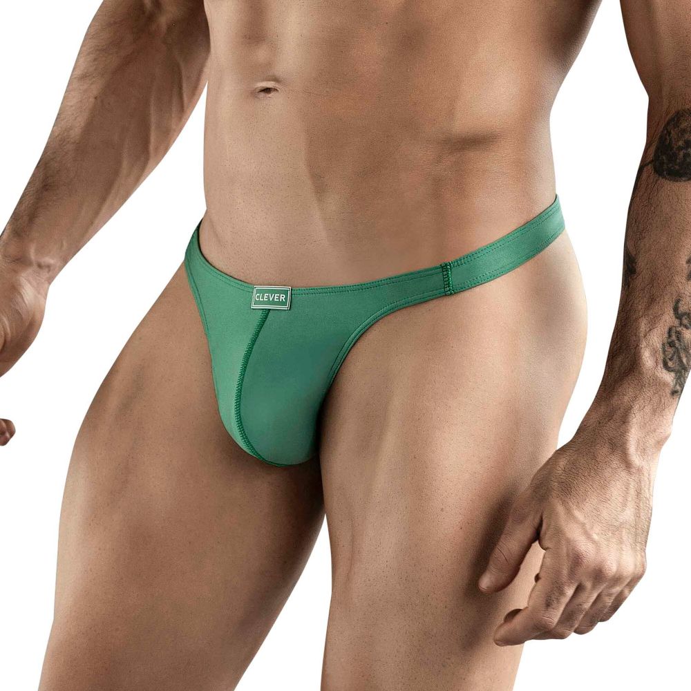 Мужские трусы тонги зеленые Clever CACTUS THONG 177310