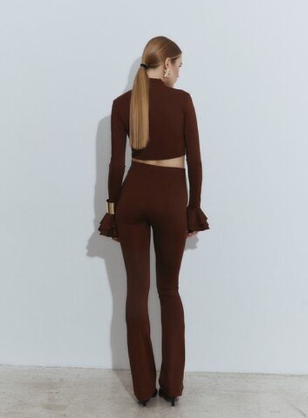 Легинсы расклешенные "CAT", цвет корица