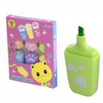 Набор текстовыделителей, 6 цв., Alingar, "Котята", фигурный корпус, скошенный, 1-5 мм, неоновые цвета, картонная упаковка