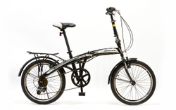 Велосипед 20 HOGGER FLEX V, сталь, складной, 7-скор., черный