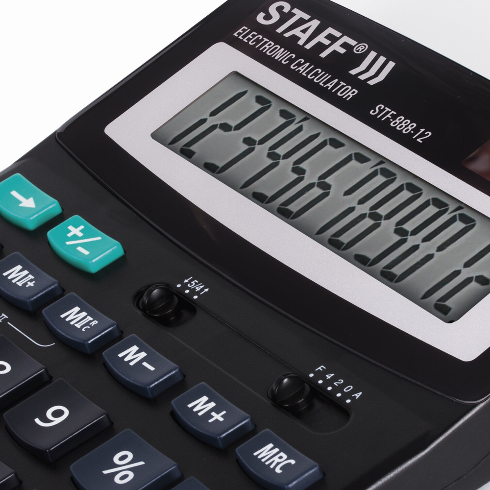 Калькулятор настольный STAFF STF-888-12 (200х150 мм) 12 разрядов двойное питание