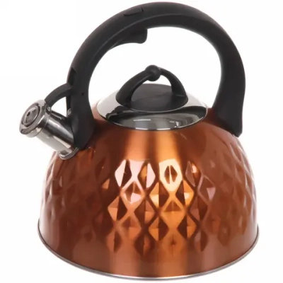 Чайник из нержавеющей стали 3,2 л «Vienna» со свистком, оранжевый