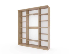 Шкаф купе Модерн 2076х450 3-х дверный 3-х секционный фотопечать №1 ясень