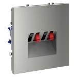 Розетка акустическая встраиваемая VOLTUM S70 4-местная, (сталь)