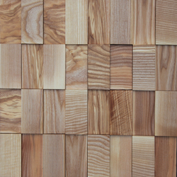 Деревянная мозаика для стен Wood Mosaic 3D Ясень Шашки