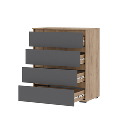 Хелен КМ 02 Комод 4 ящика Крафт золотой/Графит серый