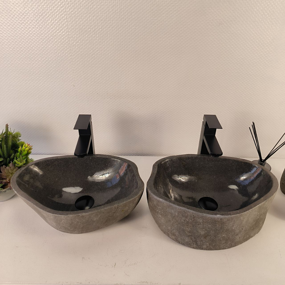 Раковина из речного камня ПАРА! RS-65474 43*29*15 0865