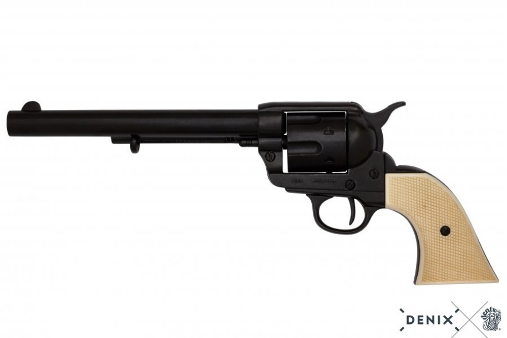 Револьвер Colt Peacemaker калибр .45, 7,5' США 1873 г., рукоять "под кость", Denix