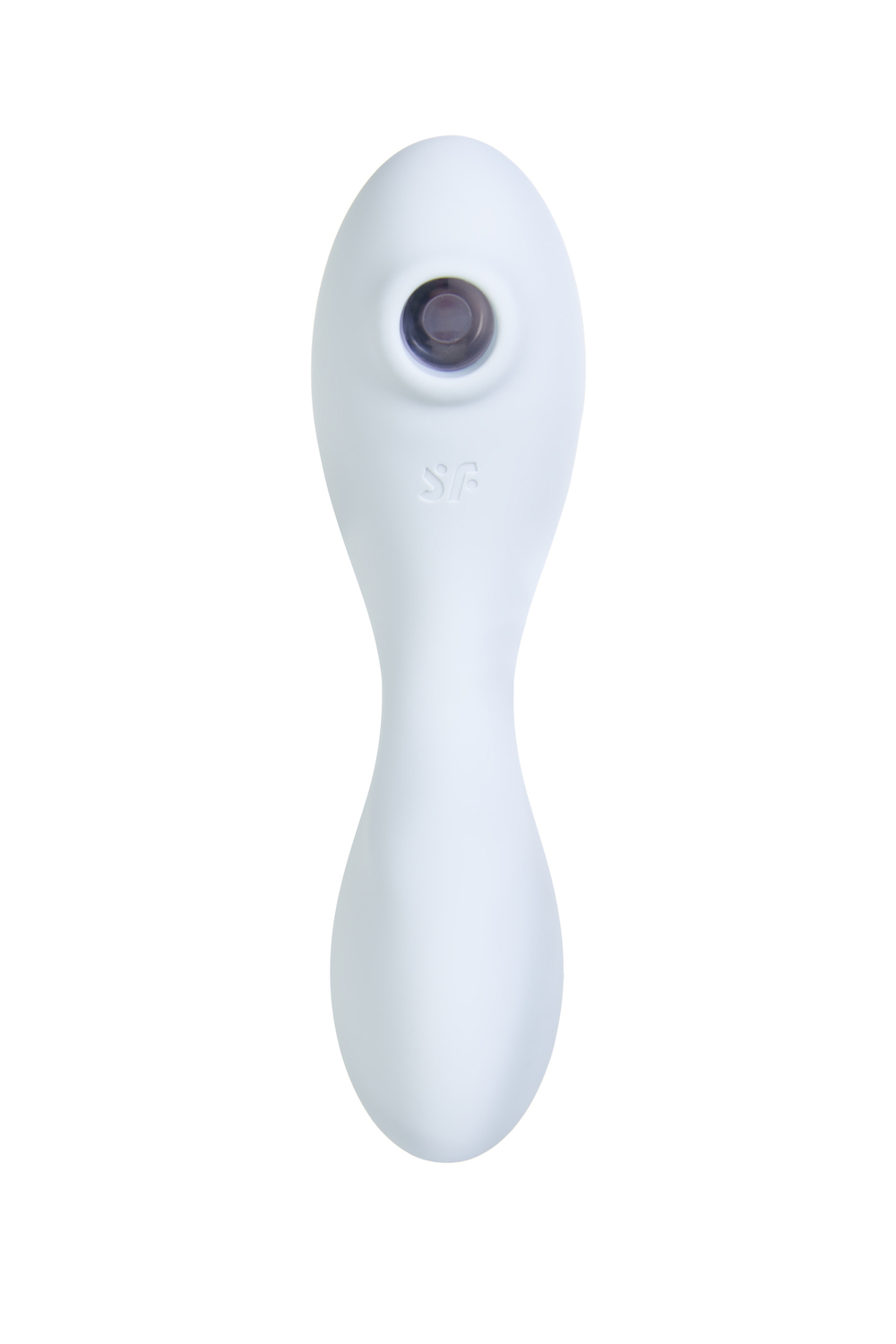 Вакуумный стимулятор клитора с вибрацией Satisfyer Curvy Trinity 5+ Connect App, голубой, 16,5 см