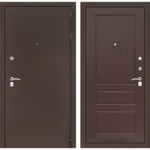 Дверь входная Лабиринт CLASSIC антик медный 03 - Орех премиум металлическая