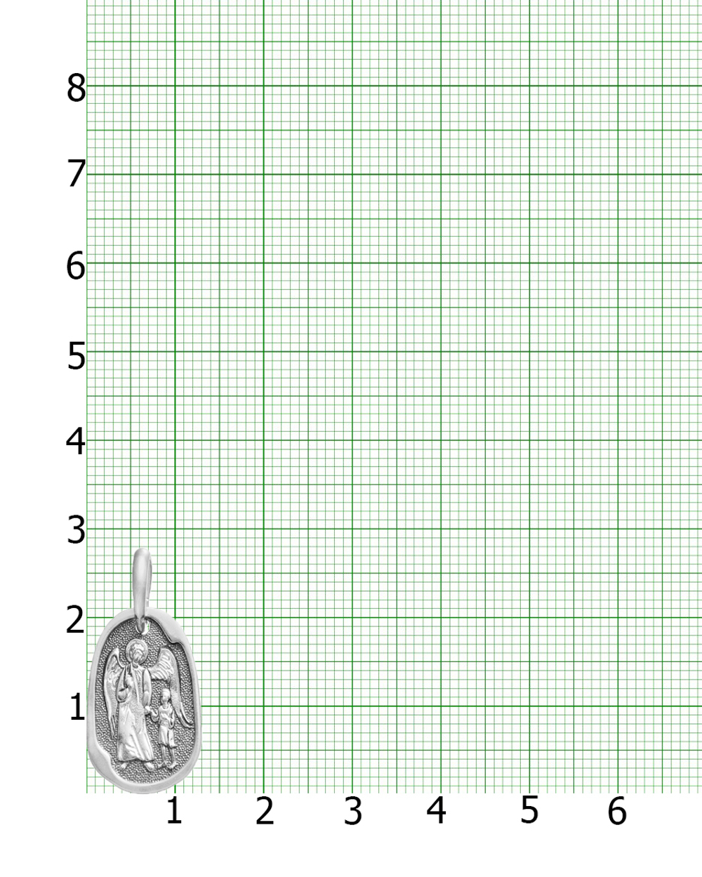 АРГО Подвеска образ Ангела Хранителя с ребенком из серебра 925 пробы