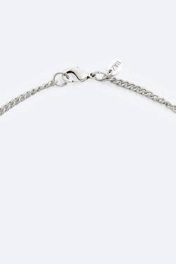 ZARA ЦЕПОЧКА С ГРАВИРОВАННОЙ ПОДВЕСКОЙ, СЕРЕБРИСТЫЙ