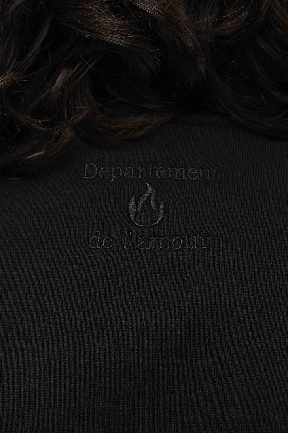 Купить Толстовка Bruler d'Amour Half-Zip Department of Love черная Толстовка Bruler d'Amour Half-Zip Department of Love черная