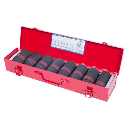Цена на KING TONY (6410SP) Набор ударных глубоких торцевых головок 3/4", 6-гранные, 1"-1&1/2", 8 предметов