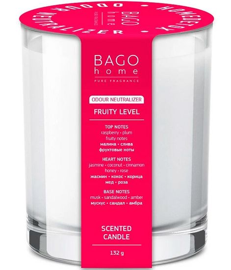 Фруктовый детокс, ароматическая свеча, Bago home